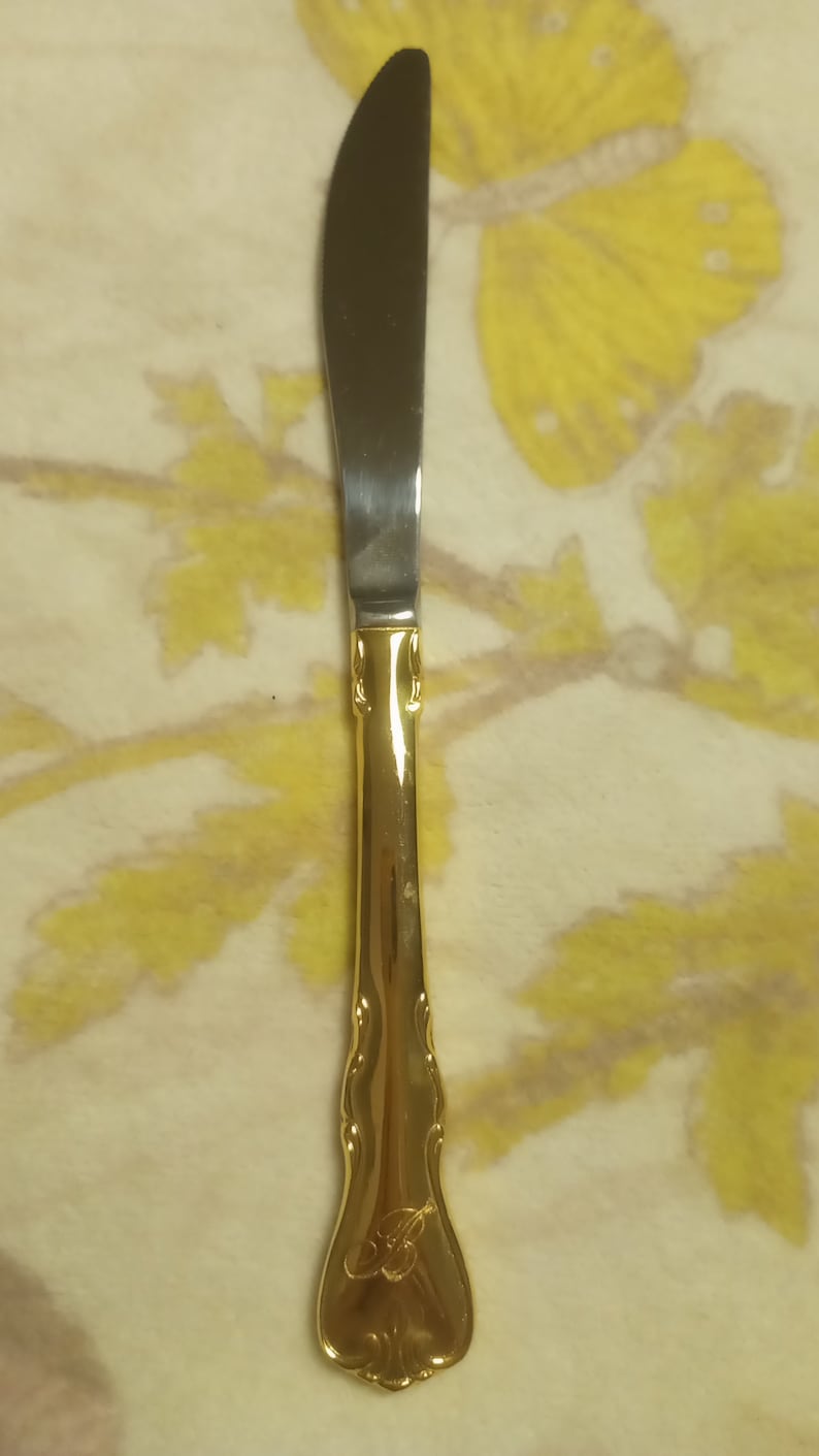 Cambridge Stainless Gold Silverware Etsy