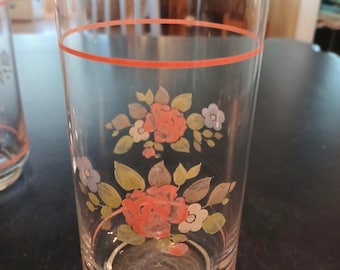 Pfaltzgraff Set of 4 "Tea Rose" Tumblers/Glasses