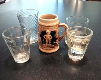 5 Different Shot Glasses great for your Entertainment Center