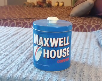 Vintage Maxwell House Coffee Canister Tin Series