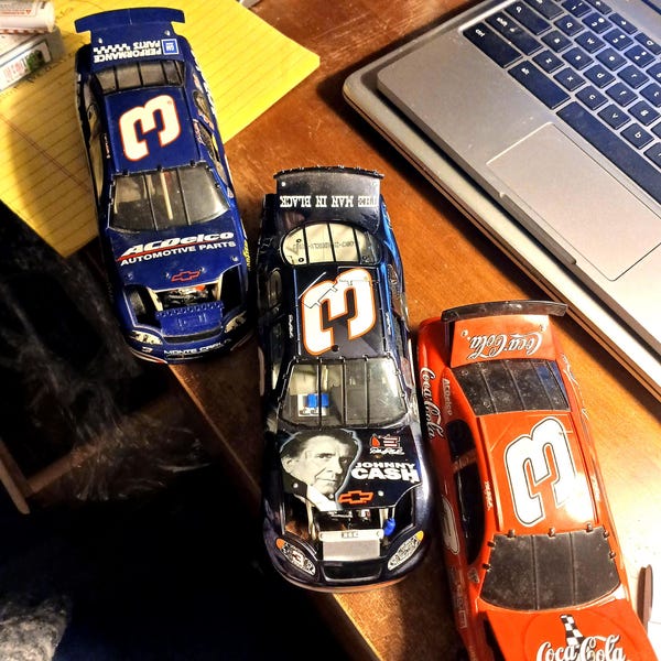 3 Nascar #3 1.24 Scale Collectible  Earnhardt Cars/Blue/Black/Red