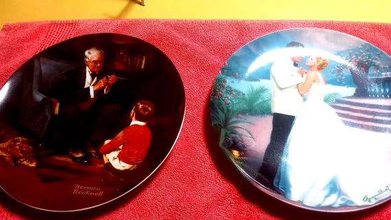 Rockwell -"The Tycoon"1982/South Pacific 1987 Plates