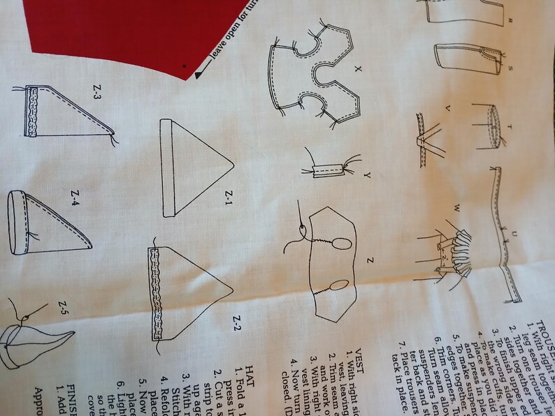 Red Mountain Woods, Santa Christmas Doll Fabric Kit and Instructions