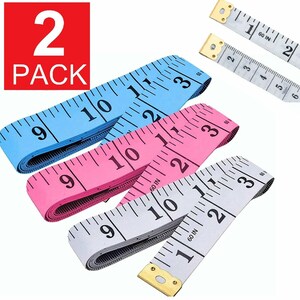 2pack Soft Tape Measure 60 Inch 1.5m Double Scale Soft Tape Measure, Sew  Fabric Tailor Ruler And Dressmaker Flexible Tape Ruler For Waist Bra Head  Cir