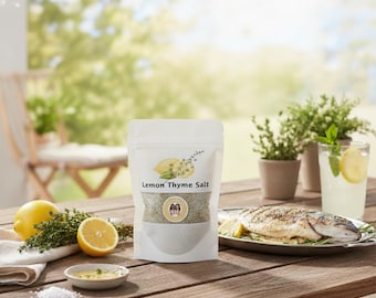 Gourmet Lemon Thyme Salt, Artisanal Seasoning
