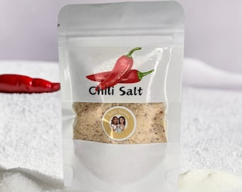 Gourmet, Premium Chili Salt, Artisanal Seasoning Salt, Cooking Salts