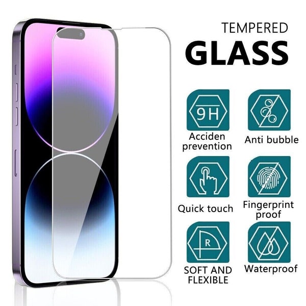 Gehärtetes Glas Displayschutzfolie für iPhone 15, 15 Pro, 15 pro max Hohe Qualität HD Ausgezeichnetes Produkt GUTES ANGEBOT