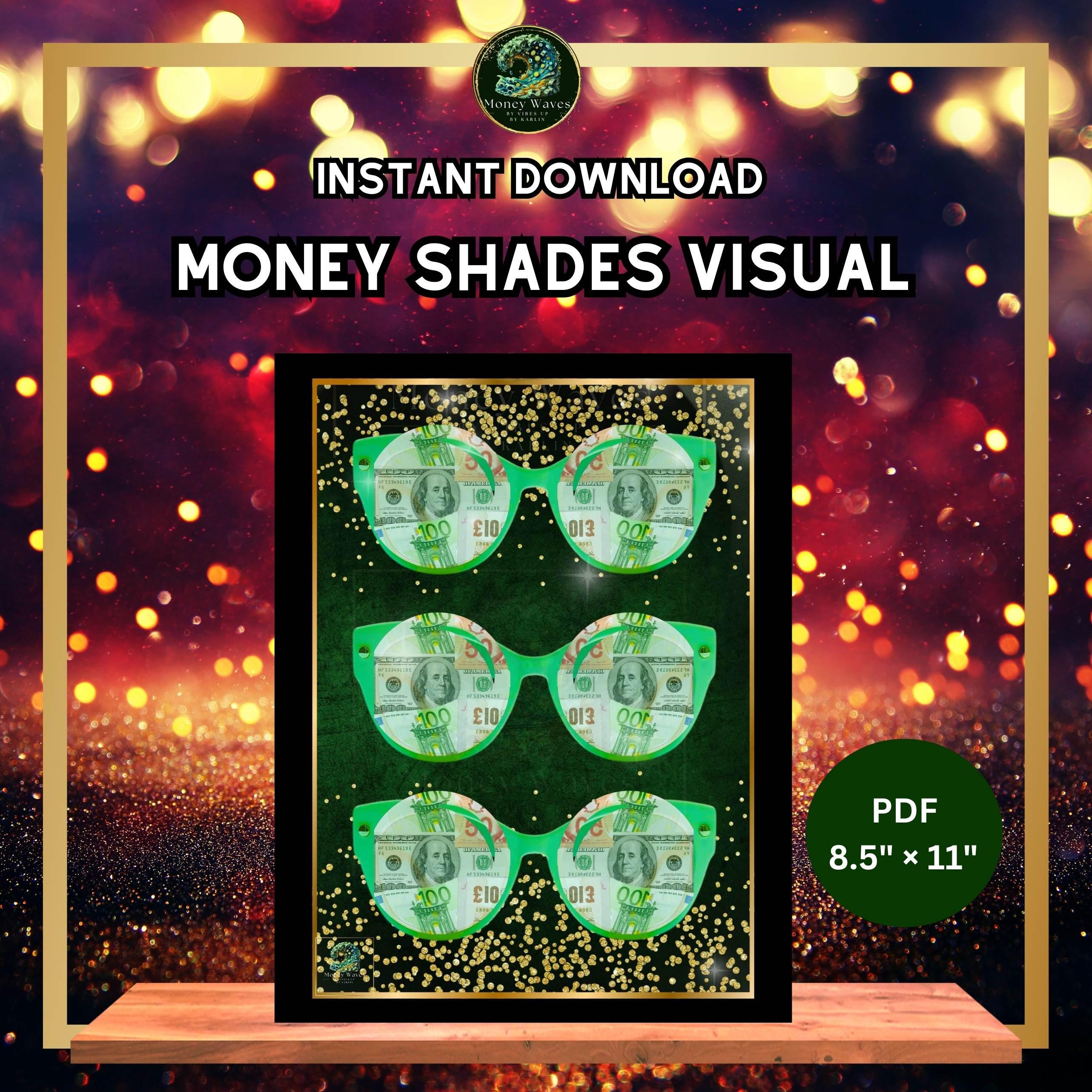 store product block Money Shades, Prosperity Art, Money Art, Instant Download, Prosperity Visuals, Money Manifestation, Law of Attraction, Printable Poster poster