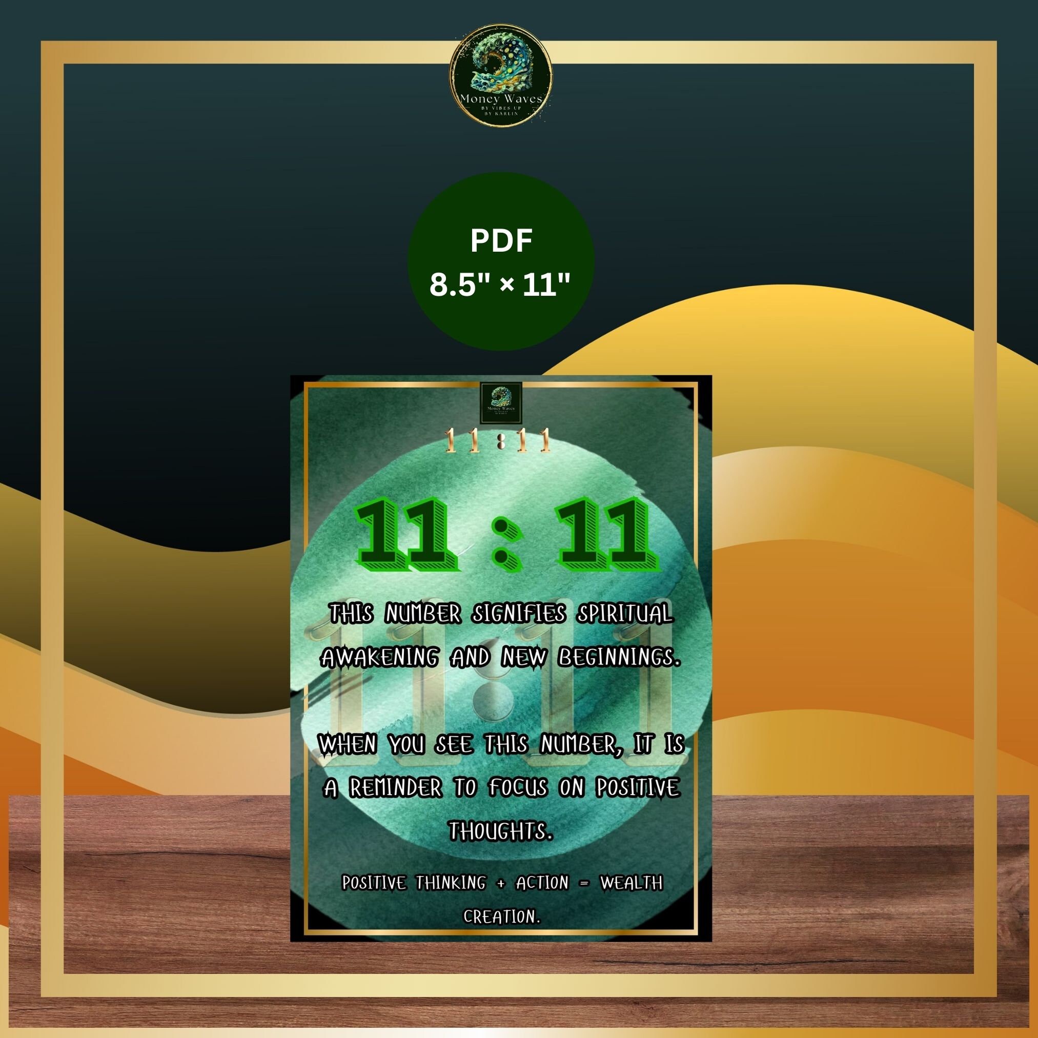 1111、天使の数字 11 11、11 11 ポスター、1111 印刷可能、天使の数字