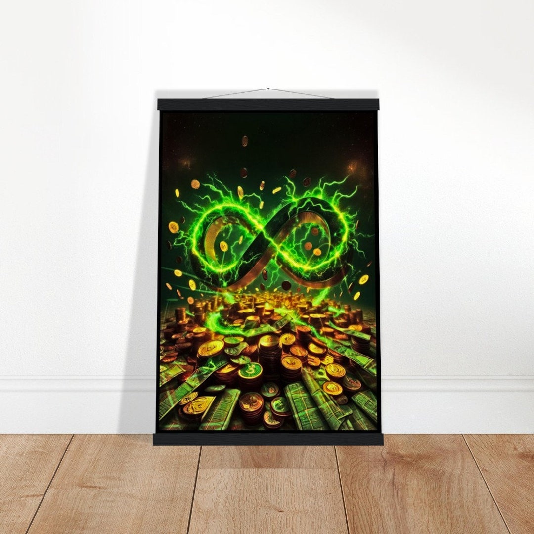 Infinity Sign Art, Infinite Money, Gift for Boss, Money Manifestor ...