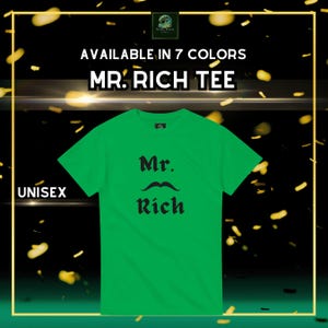 Mr Rich, Rich T Shirt, Rich Shirt, For Him, Couples Tee, Heavyweight Unisex Crewneck T-shirt | Gildan® 5000