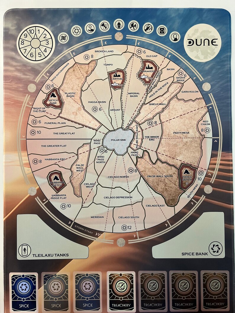 27.5 X 19.5 Dune Classic Large Board Game Play Mat Etsy