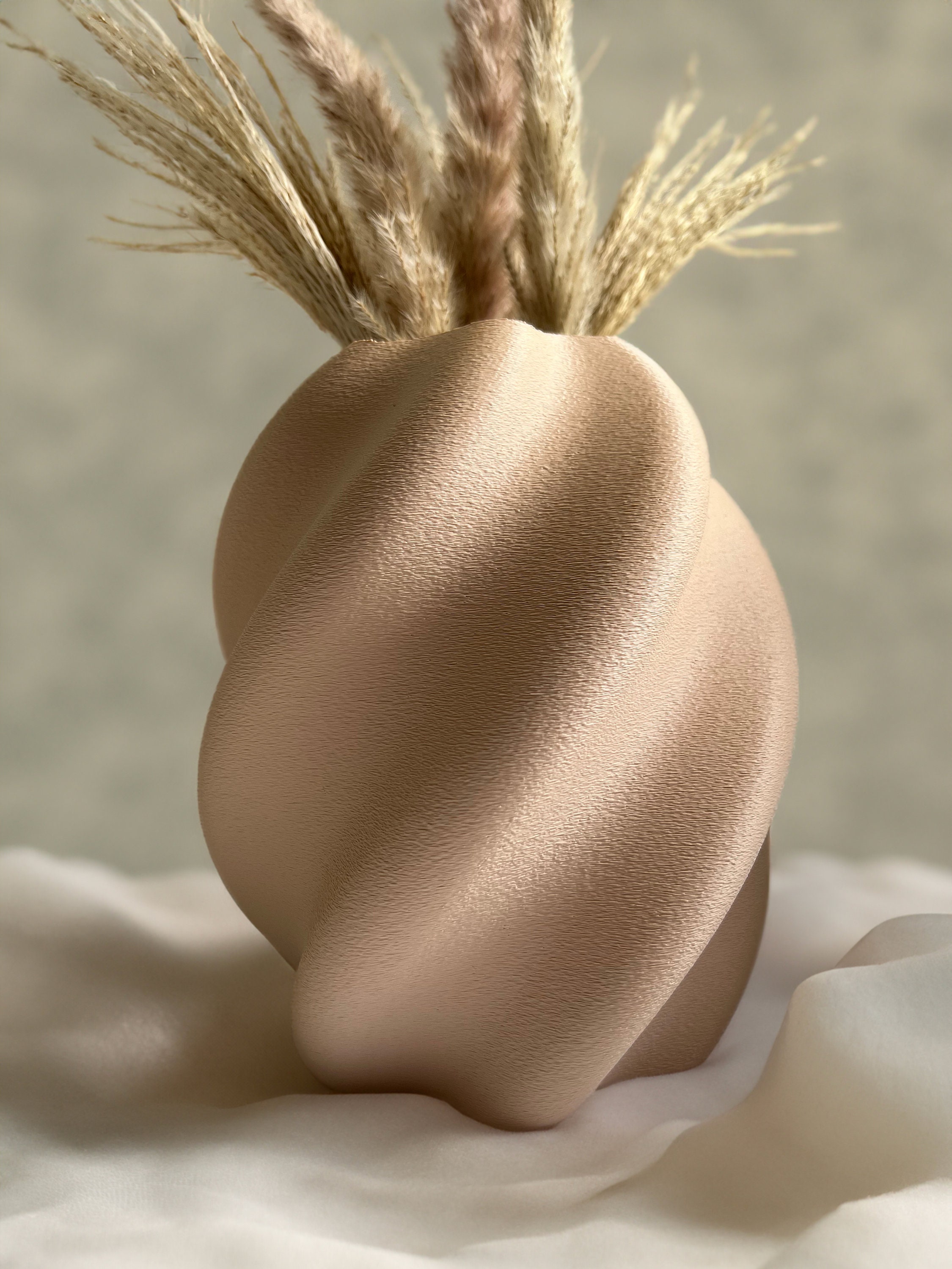 BEIGE Vase | Nordic Vase | Modern Textured Vase for Dried Flowers | Matte Vases for Home Decor