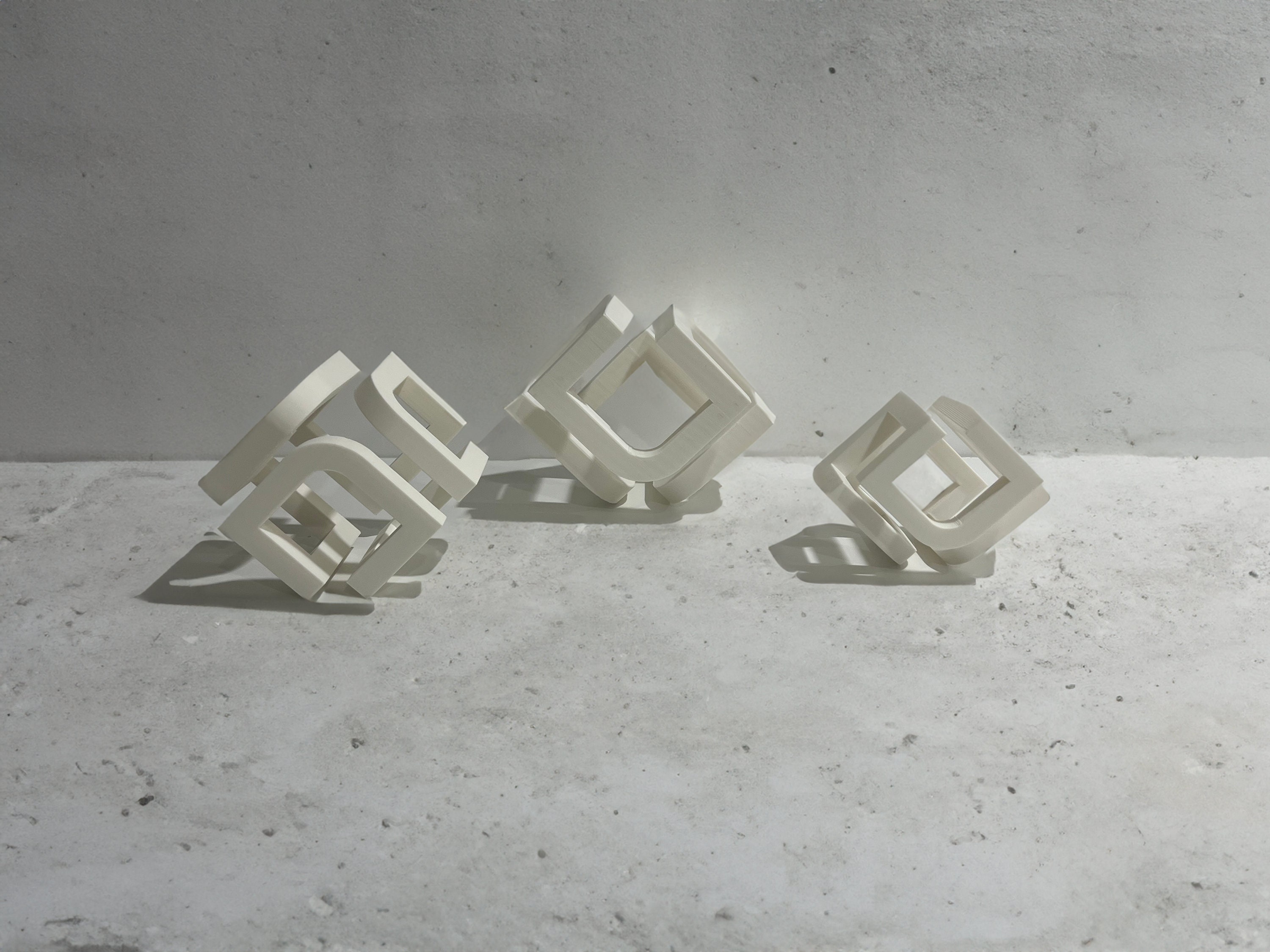 Tricube 3D Printed Elegant Home Decor Set of 3 - Etsy