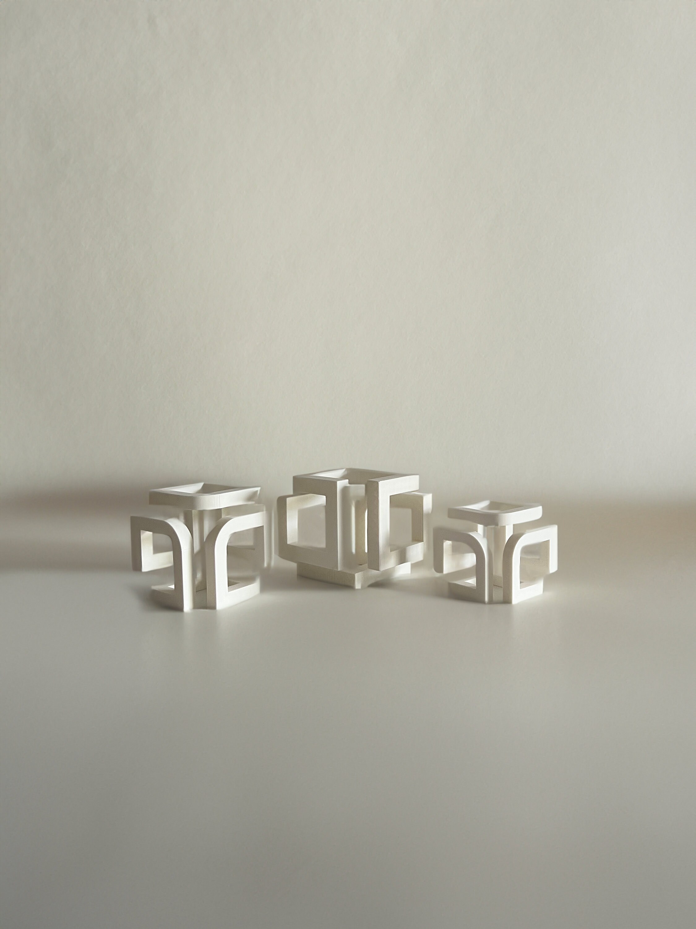 Tricube 3D Printed Elegant Home Decor Set of 3 - Etsy