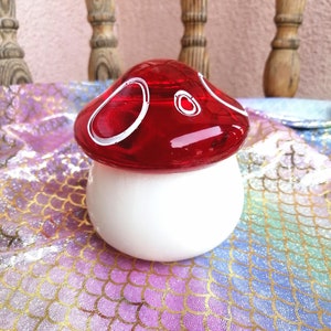 Pilzdose, Fliegenpilzpilz, Resin Fliegenpilz, Süßer Pilz, Resin Pilzglas, Resin Aufbewahrungsbox, Handmade Eitelkeit Dekor