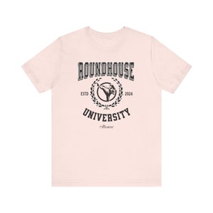 Roundhouse University Tee, Kickboxing shirt, female empowerment top, fitness tshirt, women&#39;s gym t-shirt, girl power tee, gift for her