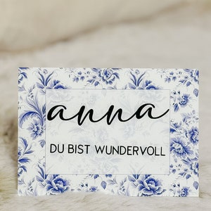 Personalisierte Namenskarte