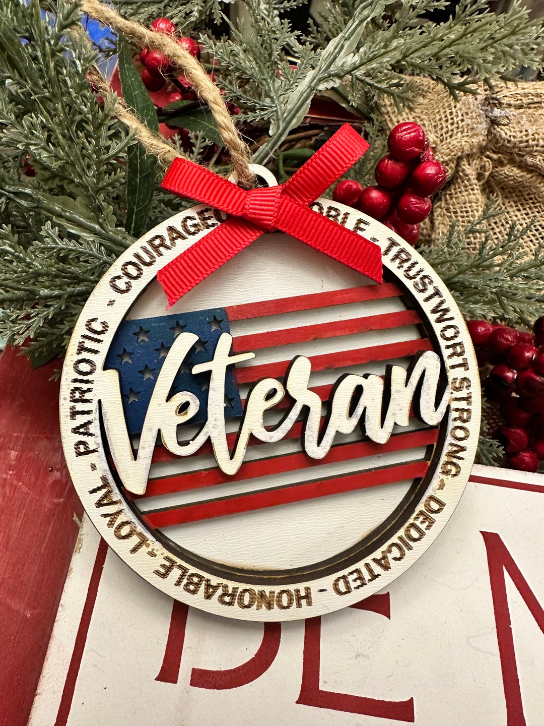 Veteran Christmas Ornament Etsy