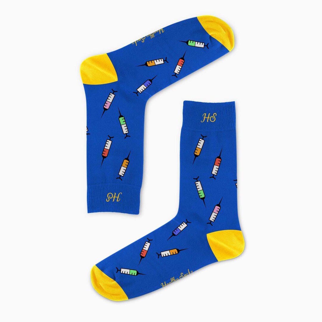 Healthy Socks Syringe Sock Funny Socks Expression Socks Etsy