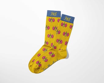 Kidney Print Medical Socks for Nephrologists, Urologists Kidney Care Professionals | Funny Nephrology Gift for Doctors Med Students