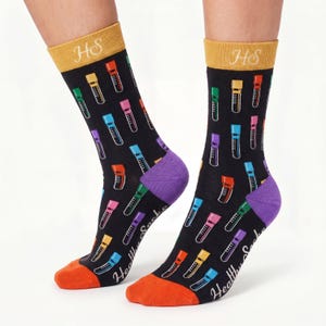 Blood Tube Print Socks, Medical Professional Gift