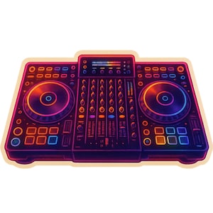 Moderne DJ Set Aufkleber PNG Download