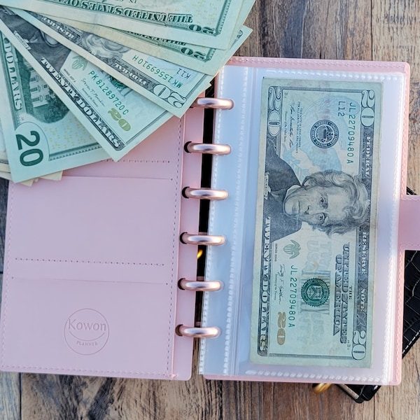 Cash wallet system | budget binder| dicsbound cash wallet| budget planning| cash wallet| cash budgeting| cash envelope| vegan wallet