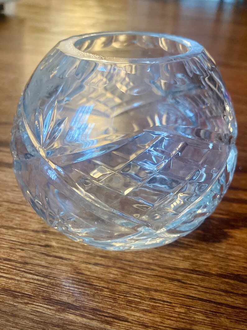 Vintage Crystal Rose Bowl/vase Etsy