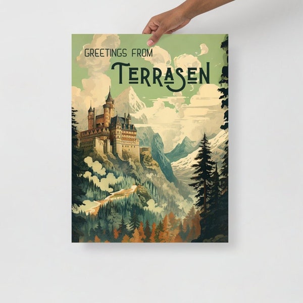 Poster Salutations de Terrasen - Le trône de verre - Sarah J Maas - Maasverse - SJM - Aelin Galathynius