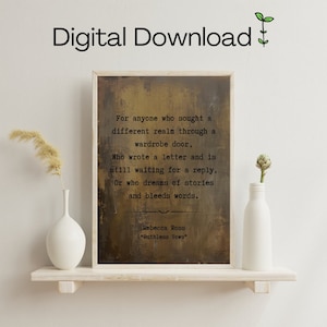 Ruthless Vows Dedication Quote Digital Poster - Divine Rivals - Rebecca Ross - Iris Winnow - Roman Kitt - Fantasy Decor