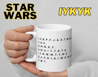 Ik heb vrede, vrijheid, gerechtigheid en veiligheid gebracht - Star Wars - witte glanzende mok - als je weet dat je het weet