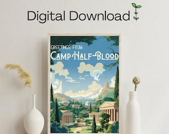 Greetings from Camp Half-Blood- Digital Download print - Percy Jackson