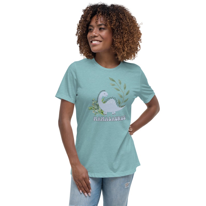 Blue Momasaurus Mommy and Me Women's Relaxed T-shirt - Etsy