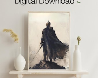 Dorian Havilliard (no text) Silhouette Digital Download | Throne of Glass Art Print | Fantasy Wall Art | Home Decor