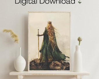 Aelin Galathynius (no text) - Throne of Glass Silhouette Digital Download- Sarah J Maas - SJM - Maasverse - Celaena Sardothein - Terrasen