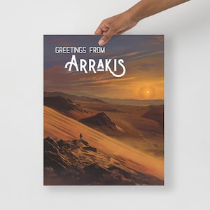 Greetings from Arrakis - Dune Wall Art - Frank Herbert - House Atreides