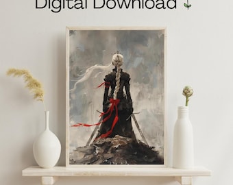 Manon Blackbeak (no text)- Throne of Glass Silhouette Digital Download - Sarah J Maas - SJM - Maasverse - Manon Crochran - Witch Queen