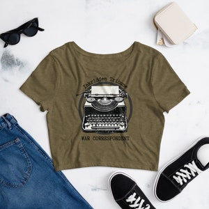 Inkridden Tribune - Women’s Crop Tee - Divine Rivals - Ruthless Vows - Rebecca Ross - War Correspondent - Iris Winnow