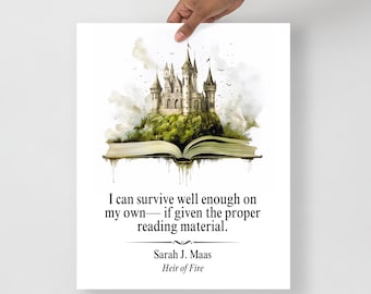 Proper Reading Material - Throne of Glass Art - Color - Sarah J Maas - TOG Quote