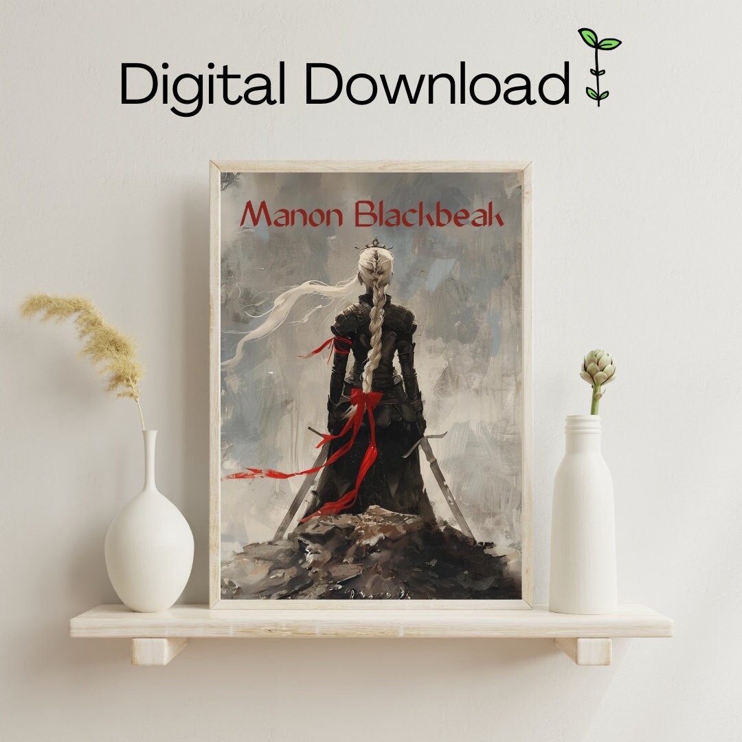 Manon Blackbeak - Throne of Glass Silhouette Digital Download