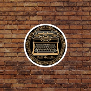Oath Gazette - Cut-out Sticker - Divine Rivals - Ruthless Vows - Rebecca Ross - War Correspondent - Iris Winnow - Roman Kitt