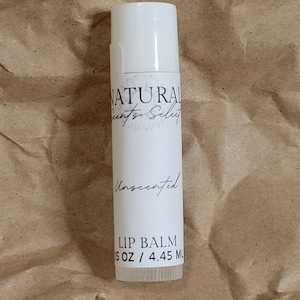 Unscented Lip Balm, Chapstick, Natural Lip Balm, Beeswax Lip Balm, Essential Oil Lip Balm, Mango Butter & Shea Butter Lip Balm, Homemade