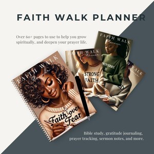 Faith Planner: Daily Devotional, Bible Study Tracker (PLR Canva Template)