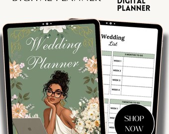 Wedding Planner | 56-Pages Canva Editable Digital Planner | US Letter | Instant Download | PLR + MRR Included