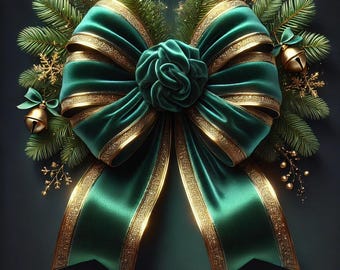 10 Christmas Coquette Bow Clip Art Bundle - With and Without Background Perfect Seasonal Decor, DIY Projects, Crafts, Digital Download, PNG