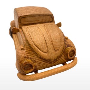 Handcrafted Wooden Car, Classic Vintage Foxy Car, Volkswagen decorative, Gift for men Gift for father, Antique Collection, Natural wood car