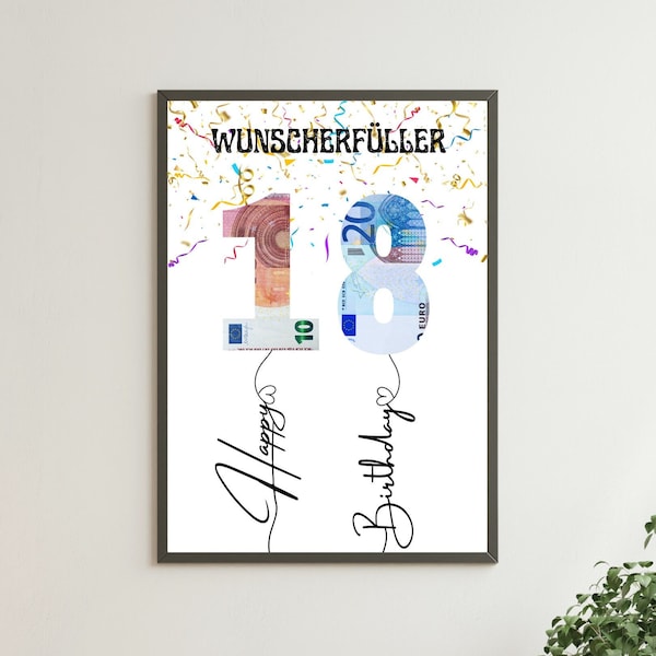 Geldgeschenk 18. Geburtstag Etsy