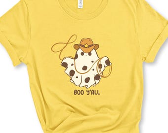 Funny Ghost Cowboy T-Shirt: Boo Y'all Halloween Tee