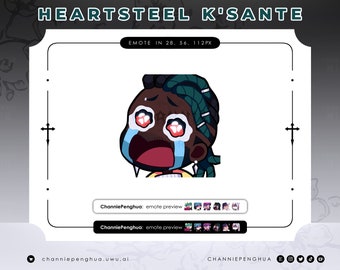 League of Legends HeartSteel K'Sante Emote for Twitch/Discord/YouTube — Custom Twitch Emotes — Cute Emotes — Discord Emotes